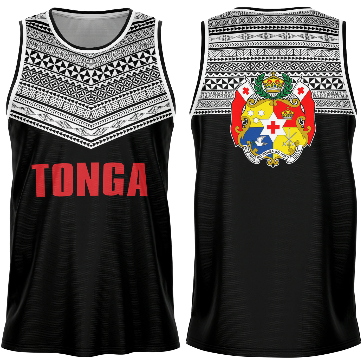 Tonga Basketball Jersey Black White – Atikapu