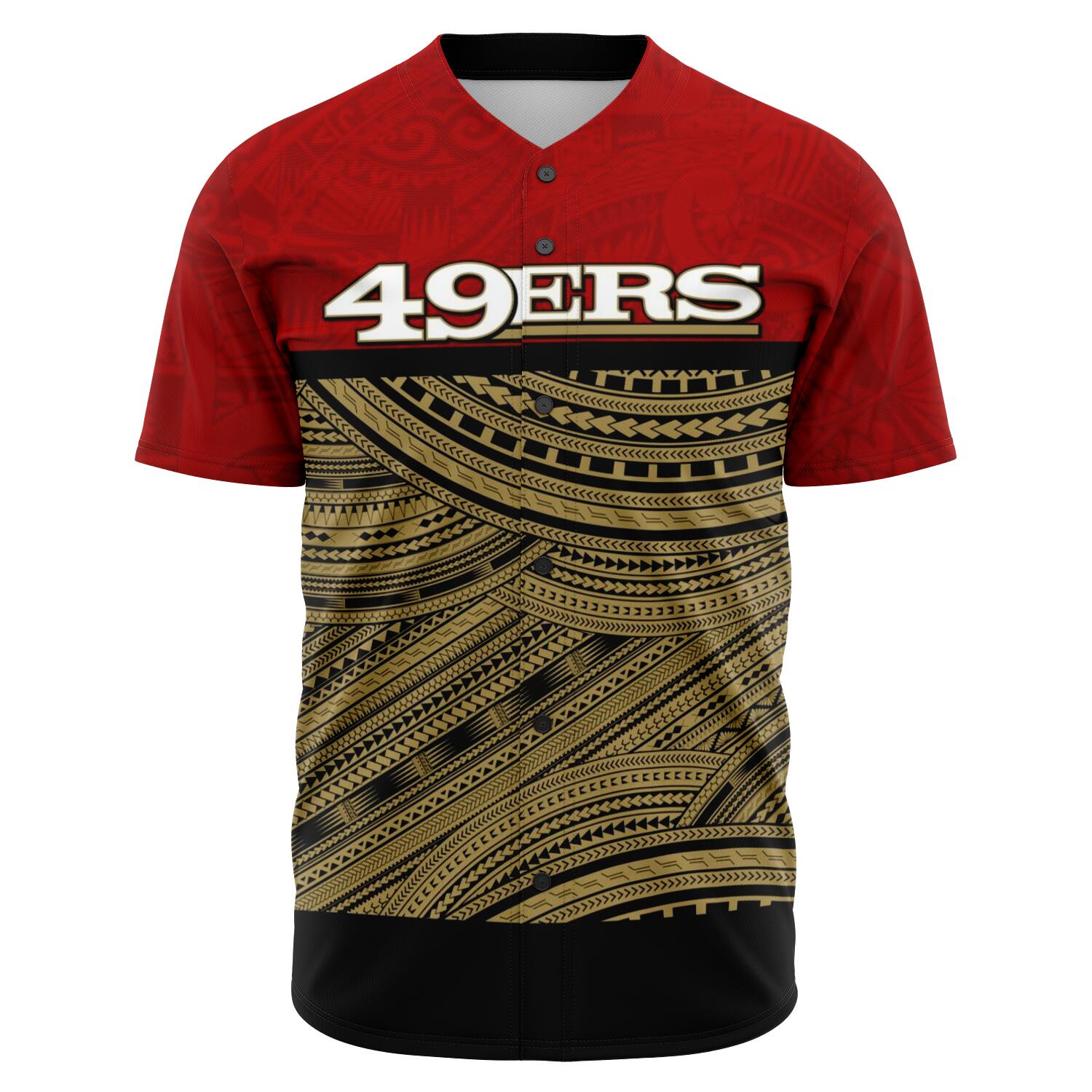 49ers Baseball Jersey Red Black – Atikapu