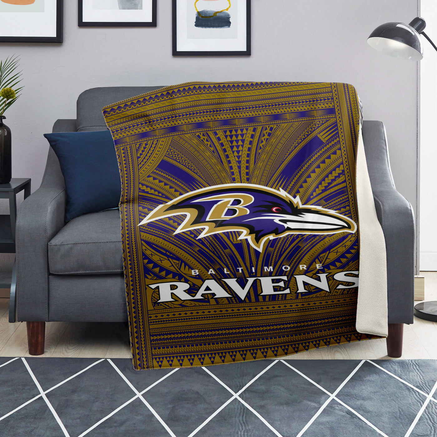 Baltimore Ravens Blanket and Pillow