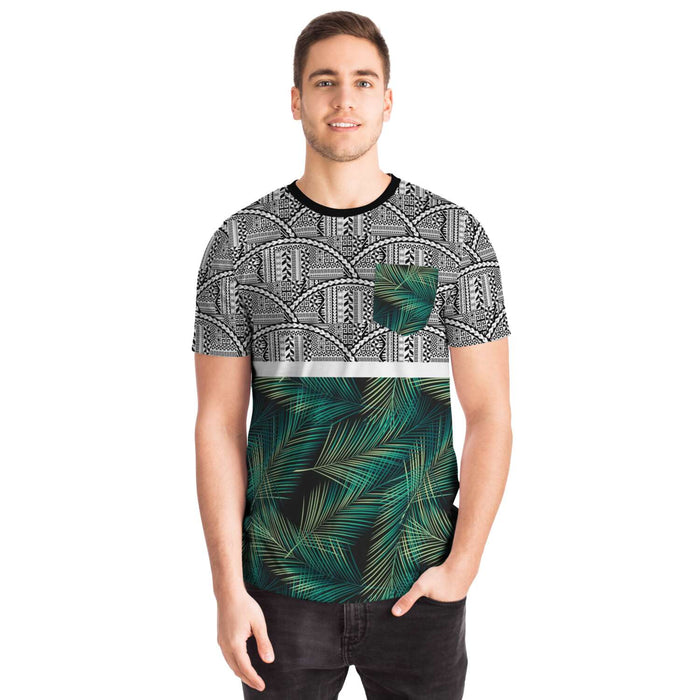 Polynesian Flower Pocket T-shirts 1