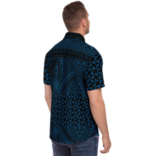 Polynesian Pattern Collar Shirt Atikapu 00293-Short Sleeve Button Down Shirt - AOP-Atikapu