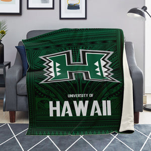 University of Hawaiʻi at Mānoa Microfleece Blankets-Premium Microfleece Blanket - AOP-Atikapu