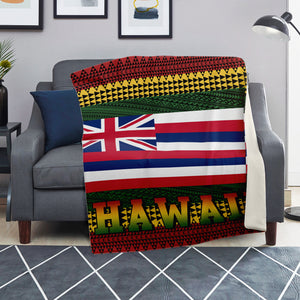 Hawaiian Flag Blanket - Hawaiian Design Microfleece Blanket-Premium Microfleece Blanket - AOP-Atikapu