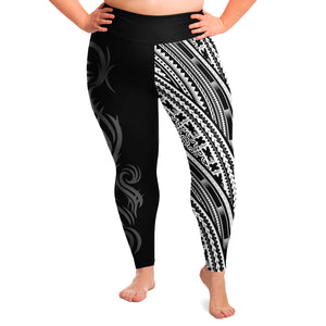 Polynesian Design Plus Size Leggings Atikapu 00277-Plus Size Legging - AOP-Atikapu