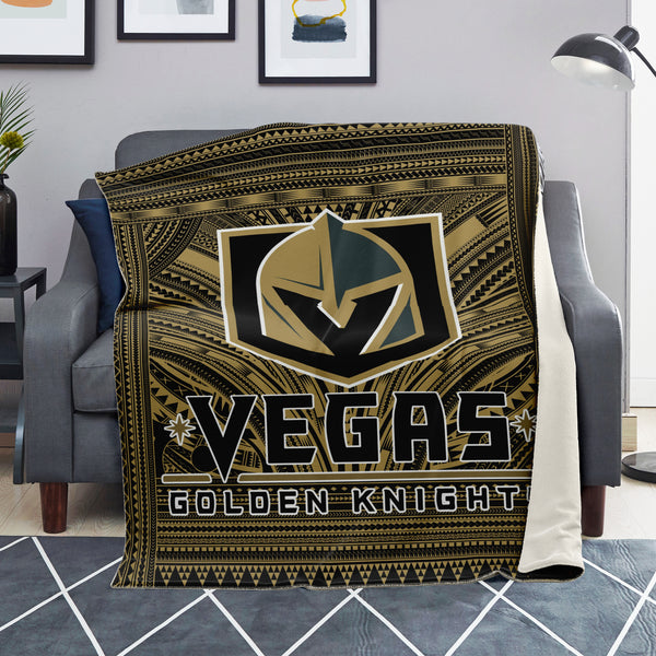 Vegas Golden Knights Microfleece Blankets-Premium Microfleece Blanket - AOP-Atikapu