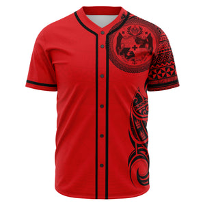 Sila Tonga Baseball Jerseys Red/Black-Baseball Jersey - AOP-Atikapu