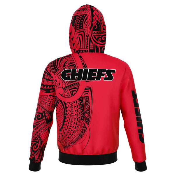 Kansas City Chiefs Hoodies - Polynesian Design Chiefs Hoodies-Fashion Hoodie - AOP-Atikapu