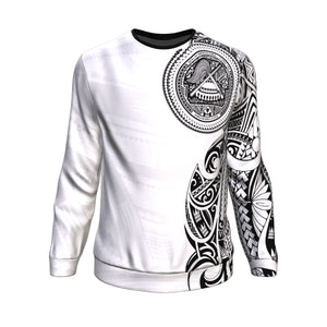 Samoa Black And White Fashion 3D Printed Sublimation Hoodie Hooded  Sweatshirt Comfy Soft And Warm For