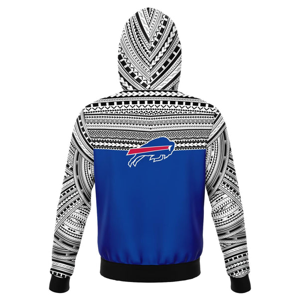 Polynesian Design Pullover Hoodie - Buffalo Bills-Fashion Hoodie - AOP-Atikapu