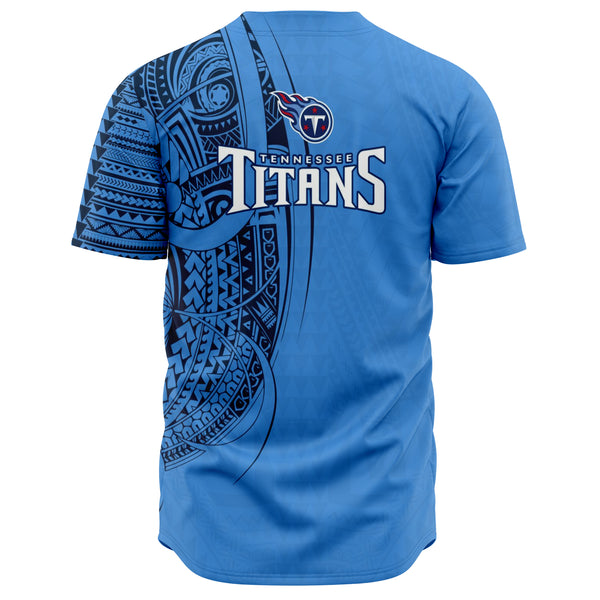 Tennessee Titans Baseball Jerseys - Polynesian Design Tennessee Titans Shirts-Baseball Jersey - AOP-Atikapu