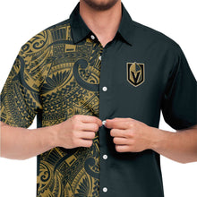 Vegas Golden Knights Collar Shirts-Short Sleeve Button Down Shirt - AOP-Atikapu