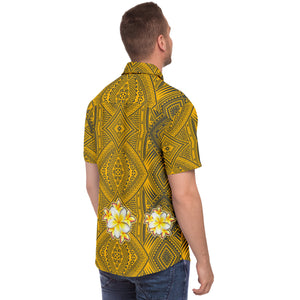 Polynesian Pattern Collar Shirt Atikapu 00294-Short Sleeve Button Down Shirt - AOP-Atikapu