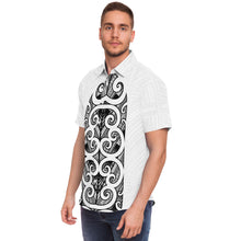 Polynesian Design Collar Shirt Atikapu 00295-Short Sleeve Button Down Shirt - AOP-Atikapu