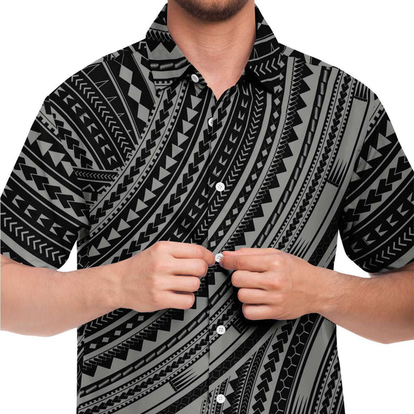 Polynesian Design Collar Shirt Atikapu 00320