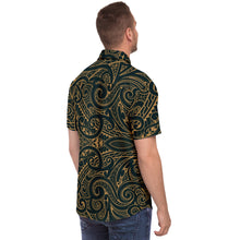 Polynesian Design Collar Shirt Atikapu 00287-Short Sleeve Button Down Shirt - AOP-Atikapu