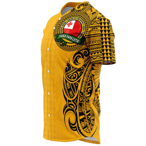 Vaka Papa Shirt - Yellow-Baseball Jersey - AOP-Atikapu