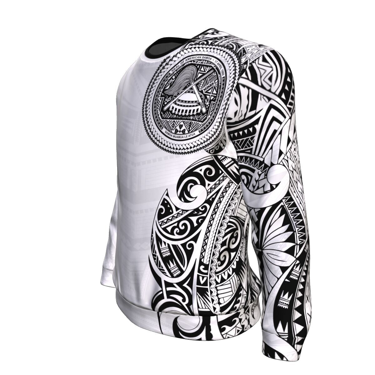 Samoa Black And White Fashion 3D Printed Sublimation Hoodie Hooded  Sweatshirt Comfy Soft And Warm For