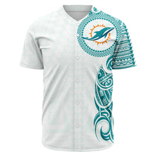 Miami Dolphins Shirt - Polynesian Design Dolphins Shirt-Baseball Jersey - AOP-Atikapu