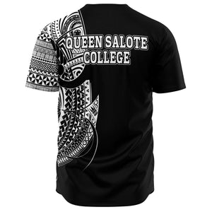 Queen Salote College Baseball Jerseys Black-Baseball Jersey - AOP-Atikapu