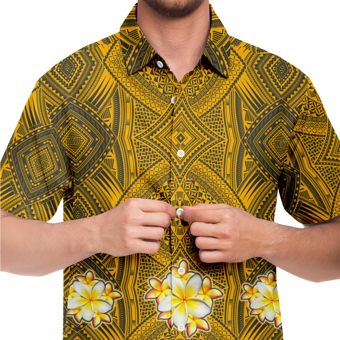 Polynesian Pattern Collar Shirt Atikapu 00294