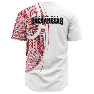 Tampa Bay Buccaneers Shirt - Polynesian Design Buccaneers Shirt White-Baseball Jersey - AOP-Atikapu