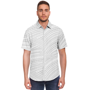 Polynesian Design Collar Shirt Atikapu 00290-Short Sleeve Button Down Shirt - AOP-Atikapu