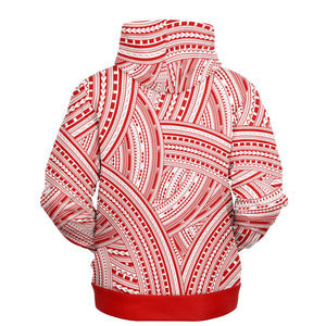 Polynesian Design Hoodies Red
