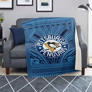 Pittsburgh Penguins Microfleece Blankets-Premium Microfleece Blanket - AOP-Atikapu