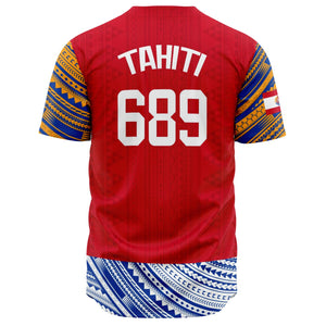 Tahiti French Polynesian Baseball Jersey-Baseball Jersey - AOP-Atikapu