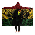 Polynesian Design Bob Marley Hooded Blanket-Hooded Blanket - AOP-Atikapu
