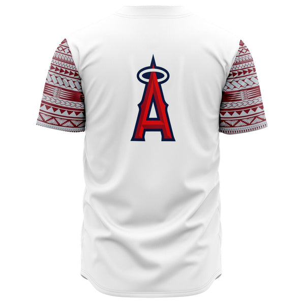 Los Angeles Angels Baseball Jersey Polynesian Designs-Baseball Jersey - AOP-Atikapu