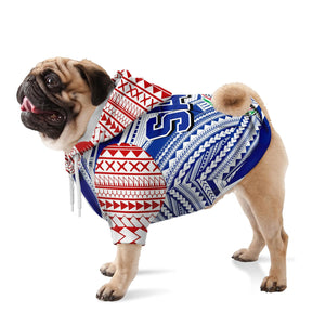 Western Samoa Dog Hoodies-Athletic Dog Zip-Up Hoodie - AOP-Atikapu