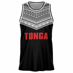 Tonga Basketball Jersey Black White