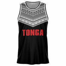 Tonga Basketball Jersey Black White
