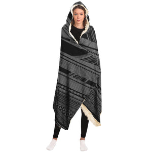 Polynesian Design Hooded Blanket 4-Hooded Blanket - AOP-Atikapu