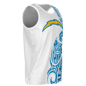 Los Angeles Chargers Basketball Jersey White