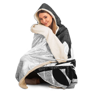 Silver Fern of New Zealand Hooded Blankets - Maori Design Blankets-Hooded Blanket - AOP-Atikapu