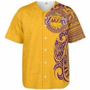 Los Angeles Lakers Collar Shirt - Polynesian Design Lakers Shirt Purple -  ShopperBoard