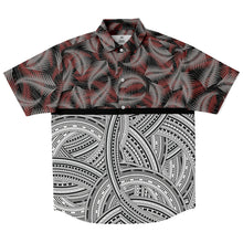 Polynesian Design Collar Shirt Atikapu 00282-Short Sleeve Button Down Shirt - AOP-Atikapu