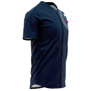 Tennessee Titans Baseball Jerseys - Polynesian Design Tennessee Titans Shirts Navy-Baseball Jersey - AOP-Atikapu
