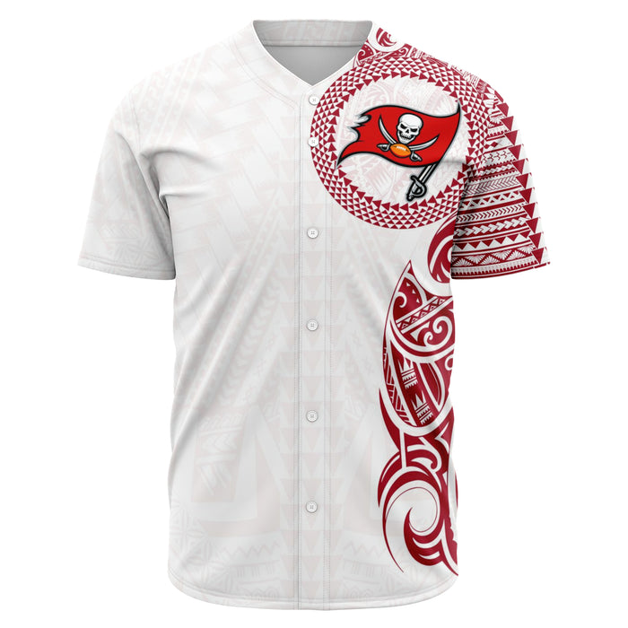 Tampa Bay Buccaneers Shirt - Polynesian Design Buccaneers Shirt White