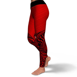Polynesian Tribal Design High Waist Leggings-Yoga Leggings - AOP-Atikapu