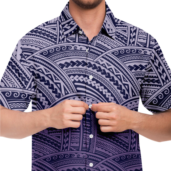 Polynesian Design Collar Shirt Atikapu 00289