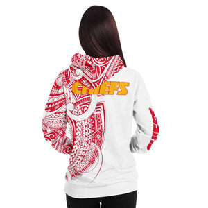 Kansas City Chiefs Hoodies - Polynesian Design Chiefs Hoodie White-Fashion Hoodie - AOP-Atikapu
