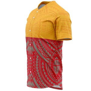 Bright Color Polynesian Design Shirt