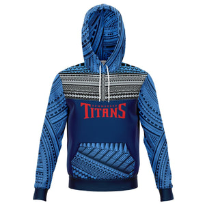 Polynesian Design Pullover Hoodie - Tennessee Titans-Fashion Hoodie - AOP-Atikapu