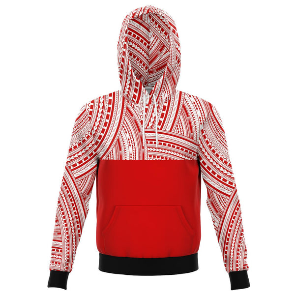 Polynesian design Red Hoodies-Fashion Hoodie - AOP-Atikapu