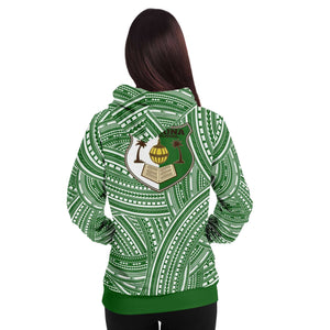 Liahona High School Hoodies Green/White-Fashion Hoodie - AOP-Atikapu