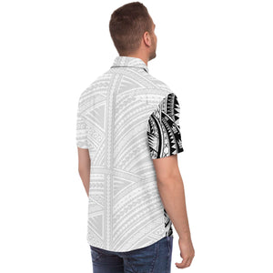 Polynesian Design Collar Shirt Atikapu 00306-Short Sleeve Button Down Shirt - AOP-Atikapu