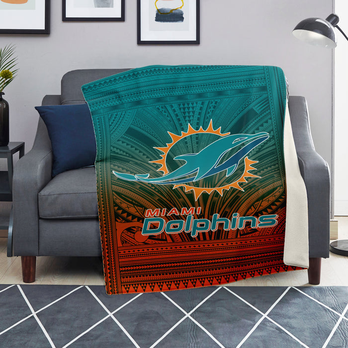 Miami Dolphins Microfleece Blanket